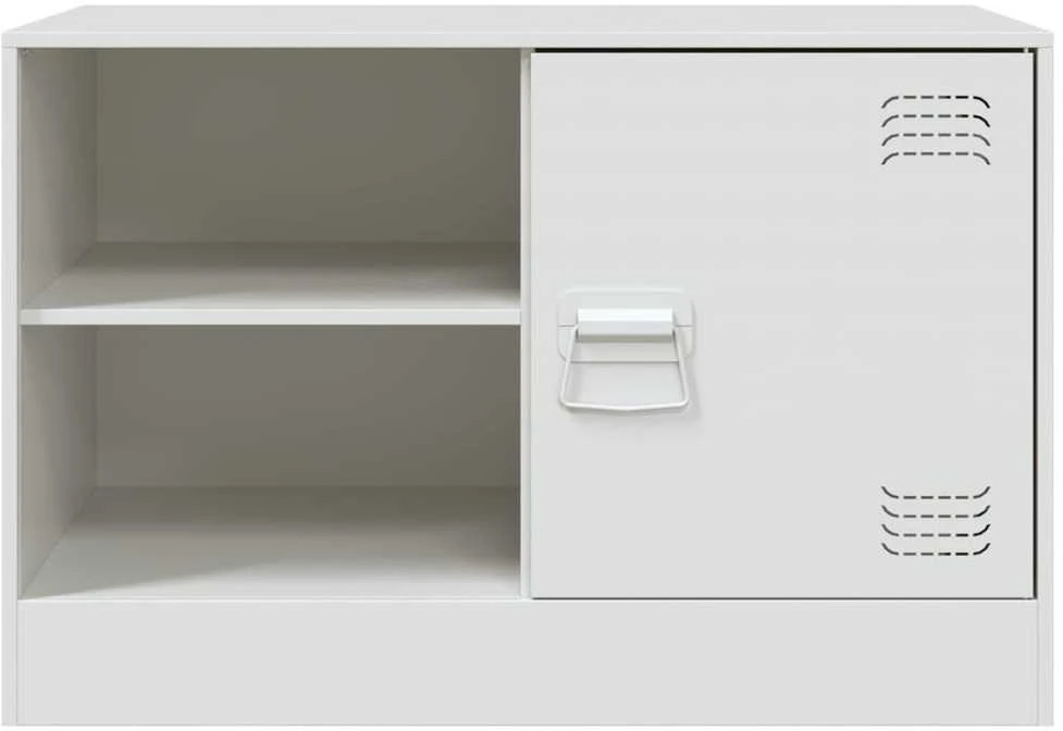 TV staliukas Televizoriaus spintelės, 2vnt., baltos, 67x39x44cm, plienas