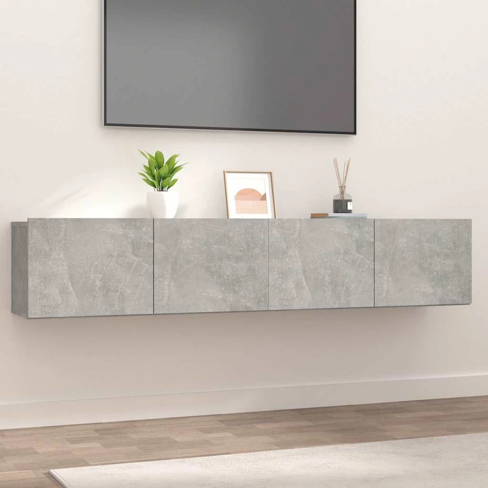 TV staliukas Televizoriaus spintelės, 2vnt., betono, 80x30x30cm, mediena