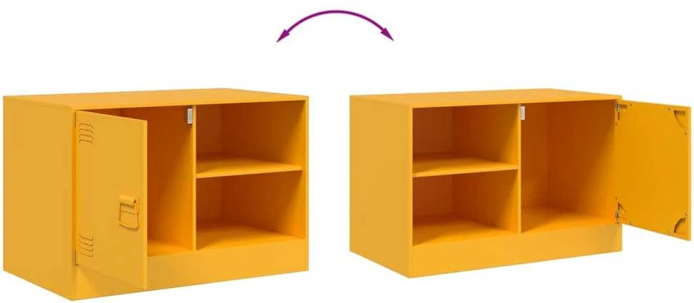 TV staliukas Televizoriaus spintelės, 2vnt., garstyčių, 67x39x44cm, plienas