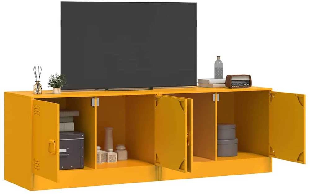 TV staliukas Televizoriaus spintelės, 2vnt., garstyčių, 67x39x44cm, plienas