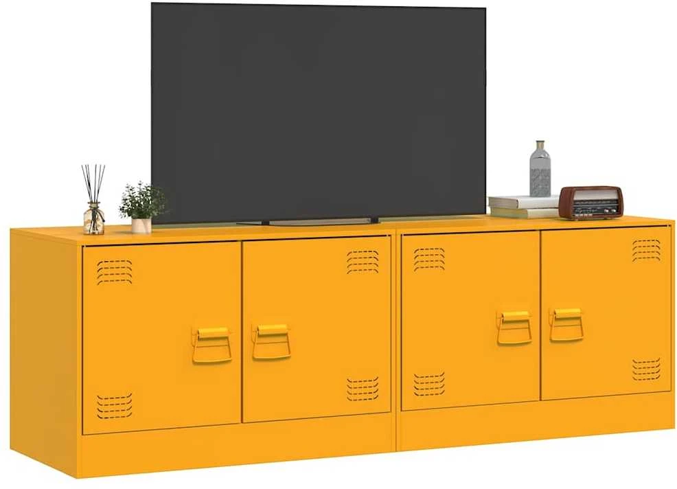 TV staliukas Televizoriaus spintelės, 2vnt., garstyčių, 67x39x44cm, plienas