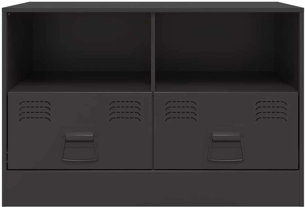 TV staliukas Televizoriaus spintelės, 2vnt., juodos, 67x39x44cm, plienas