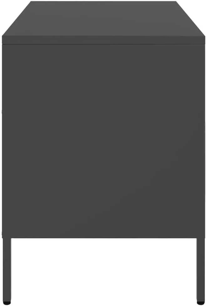 TV staliukas Televizoriaus spintelės, 2vnt., juodos, 68x39x50,5cm, plienas