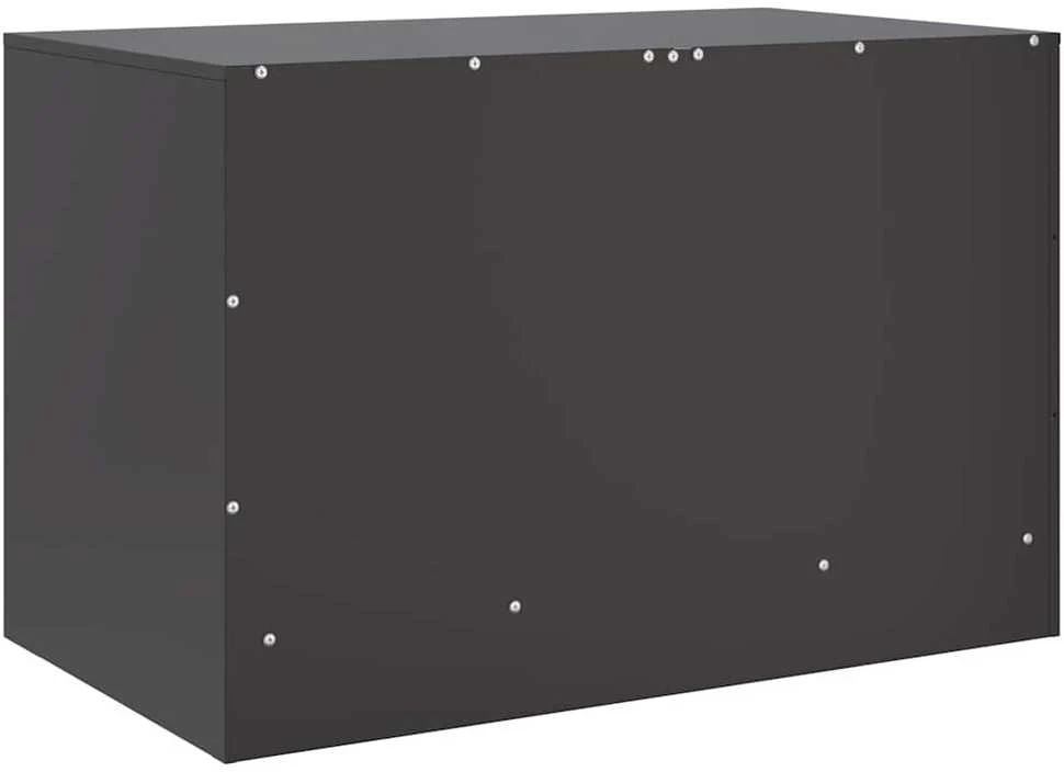 TV staliukas Televizoriaus spintelės, 2vnt., juodos, 67x39x44cm, plienas