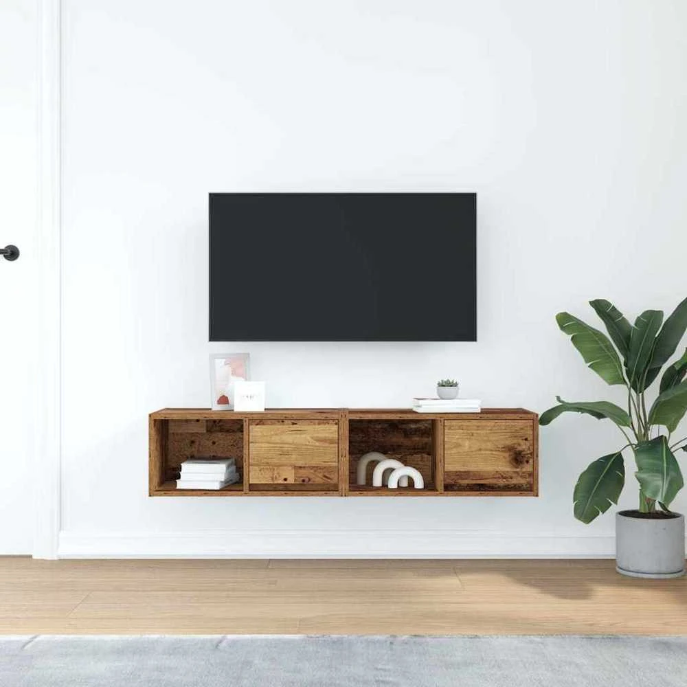 TV staliukas Televizoriaus spintelės, 2vnt., medienos, 60x31x25,5cm, mediena