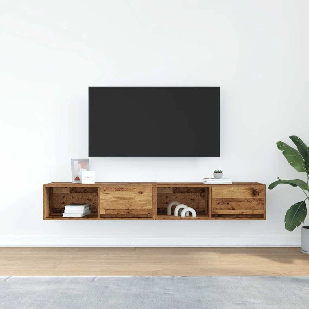 TV staliukas Televizoriaus spintelės, 2vnt., medienos, 80x31x25,5cm, mediena