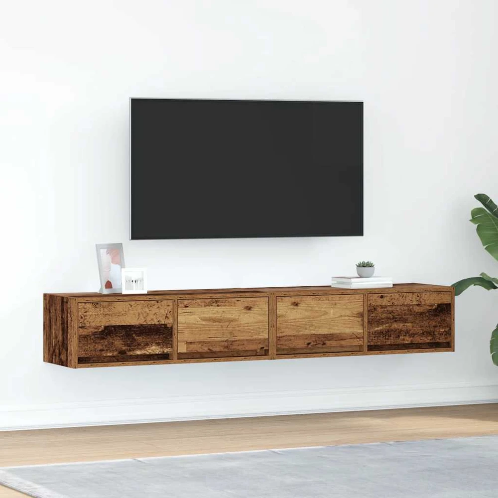 TV staliukas Televizoriaus spintelės, 2vnt., medienos, 80x31x25,5cm, mediena