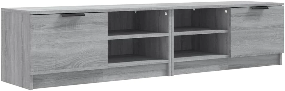 TV staliukas Televizoriaus spintelės, 2vnt., pilkos, 80x35x36,5cm, mediena