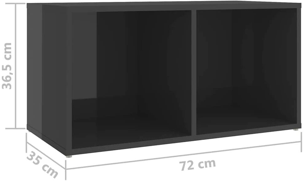 Televizoriaus spintelės, 2vnt., pilkos, 72x35x36,5cm, mediena