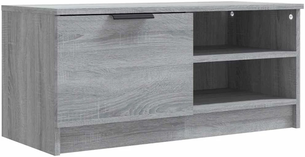 TV staliukas Televizoriaus spintelės, 2vnt., pilkos, 80x35x36,5cm, mediena