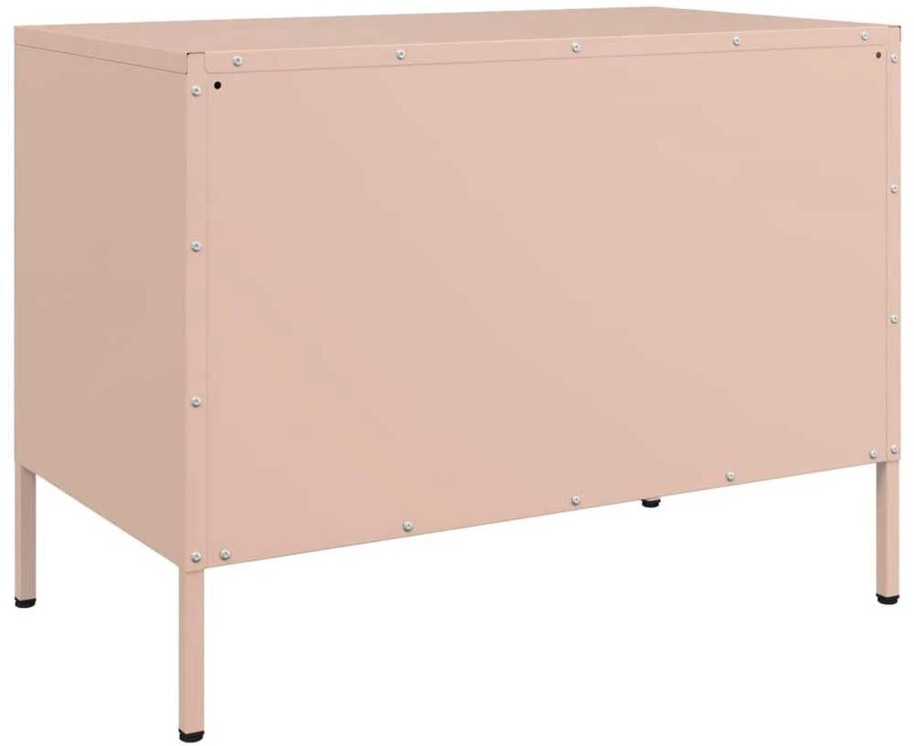 TV staliukas Televizoriaus spintelės, 2vnt., rožinės, 68x39x50,5cm, plienas