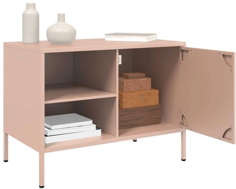 TV staliukas Televizoriaus spintelės, 2vnt., rožinės, 68x39x50,5cm, plienas
