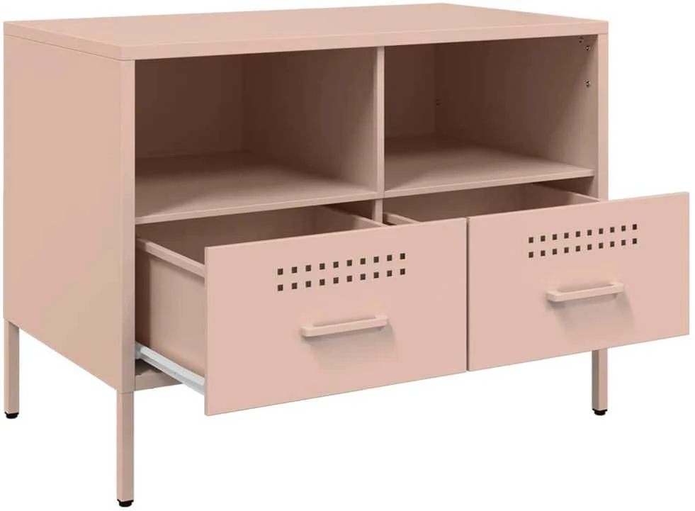 TV staliukas Televizoriaus spintelės, 2vnt., rožinės, 68x39x50,5cm, plienas
