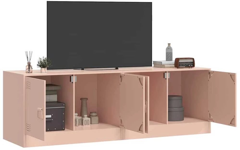 TV staliukas Televizoriaus spintelės, 2vnt., rožinės, 67x39x44cm, plienas