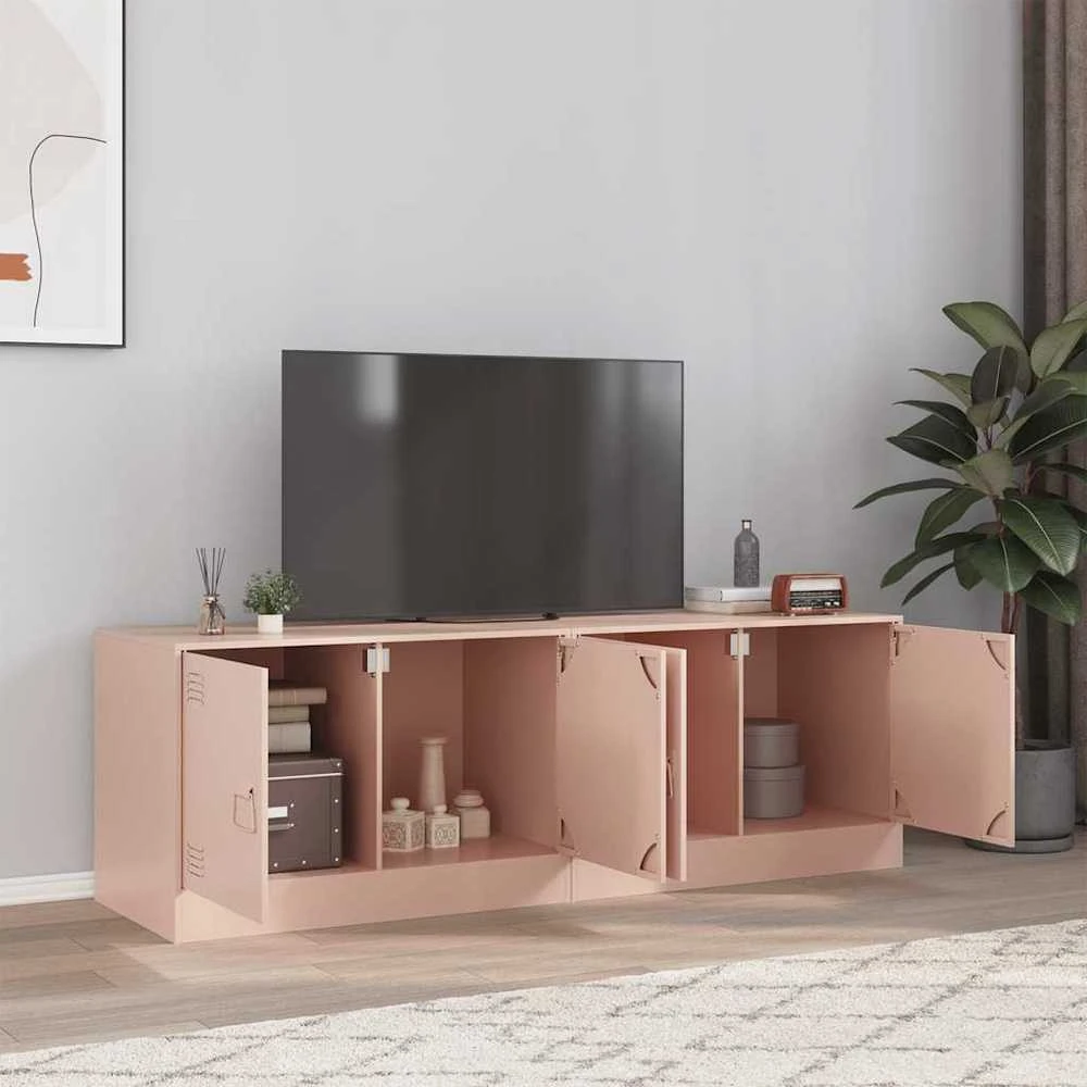 TV staliukas Televizoriaus spintelės, 2vnt., rožinės, 67x39x44cm, plienas
