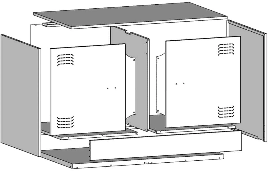 TV staliukas Televizoriaus spintelės, 2vnt., rožinės, 67x39x44cm, plienas