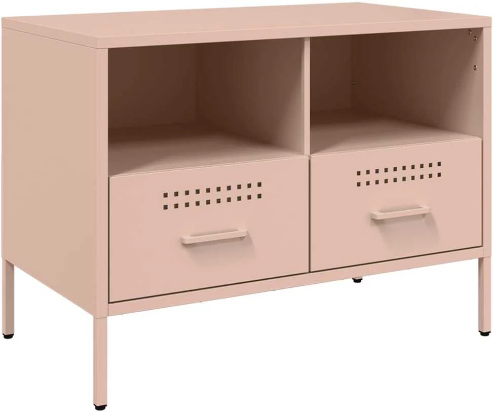 TV staliukas Televizoriaus spintelės, 2vnt., rožinės, 68x39x50,5cm, plienas