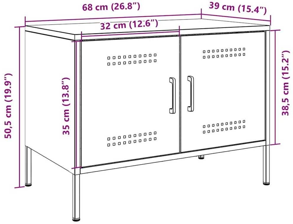 TV staliukas Televizoriaus spintelės, 2vnt., rožinės, 68x39x50,5cm, plienas