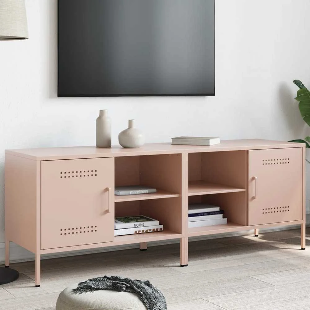 TV staliukas Televizoriaus spintelės, 2vnt., rožinės, 68x39x50,5cm, plienas