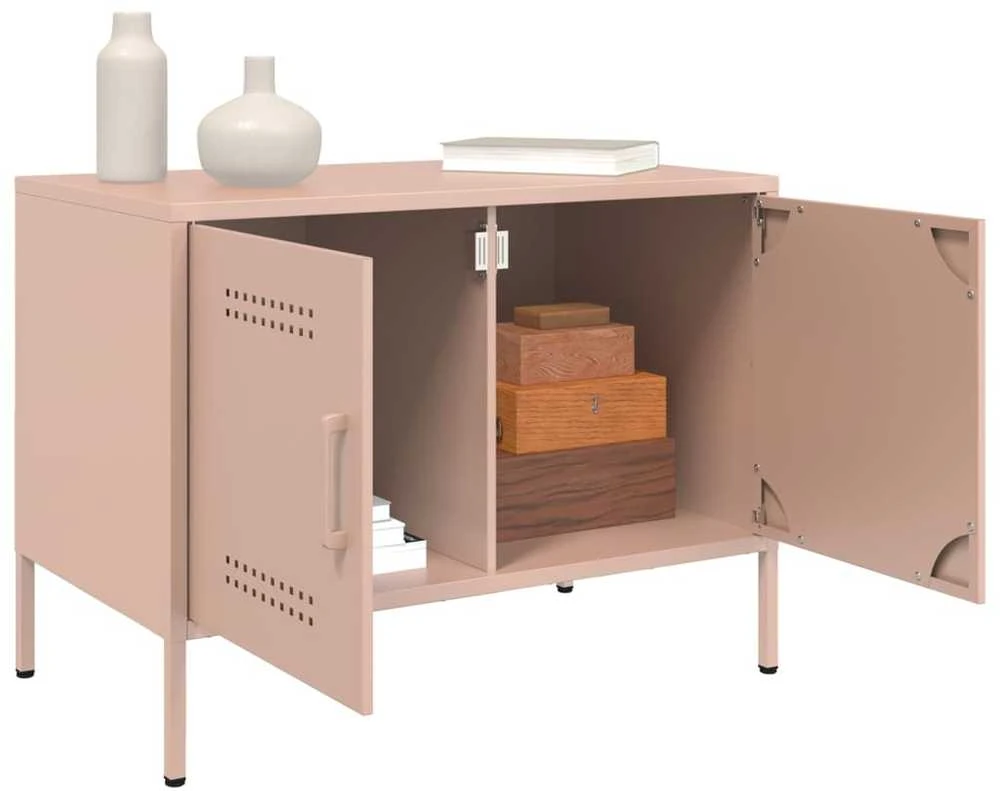 TV staliukas Televizoriaus spintelės, 2vnt., rožinės, 68x39x50,5cm, plienas