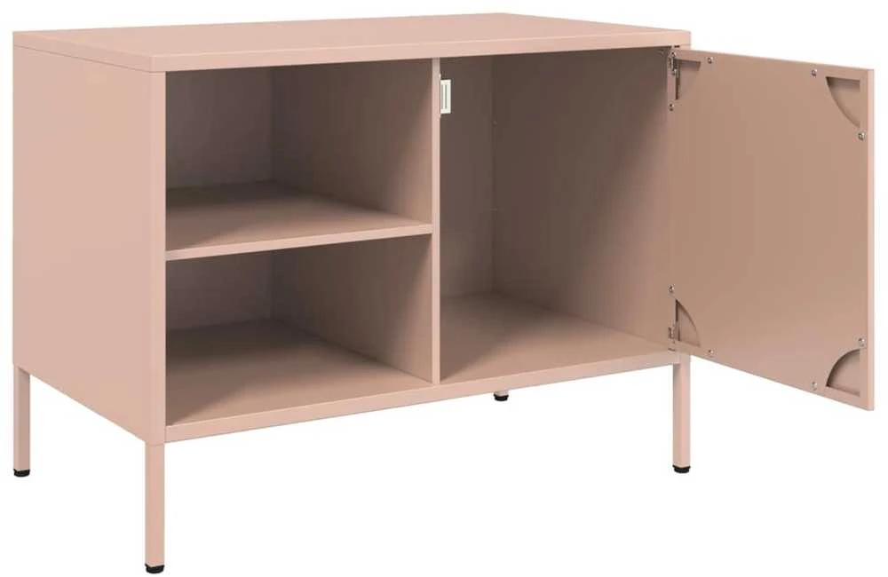 TV staliukas Televizoriaus spintelės, 2vnt., rožinės, 68x39x50,5cm, plienas