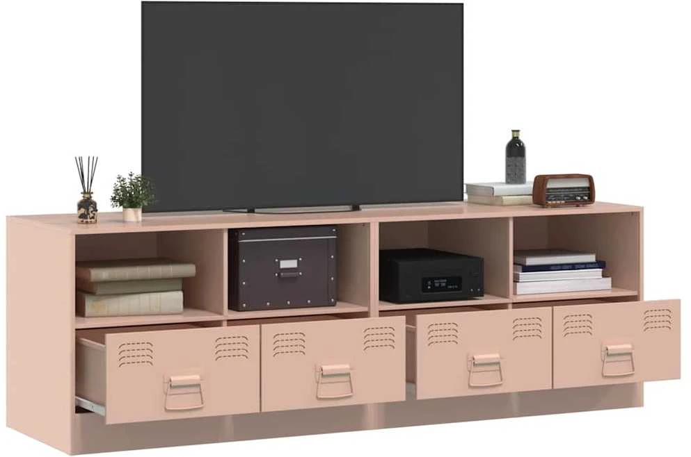 TV staliukas Televizoriaus spintelės, 2vnt., rožinės, 67x39x44cm, plienas