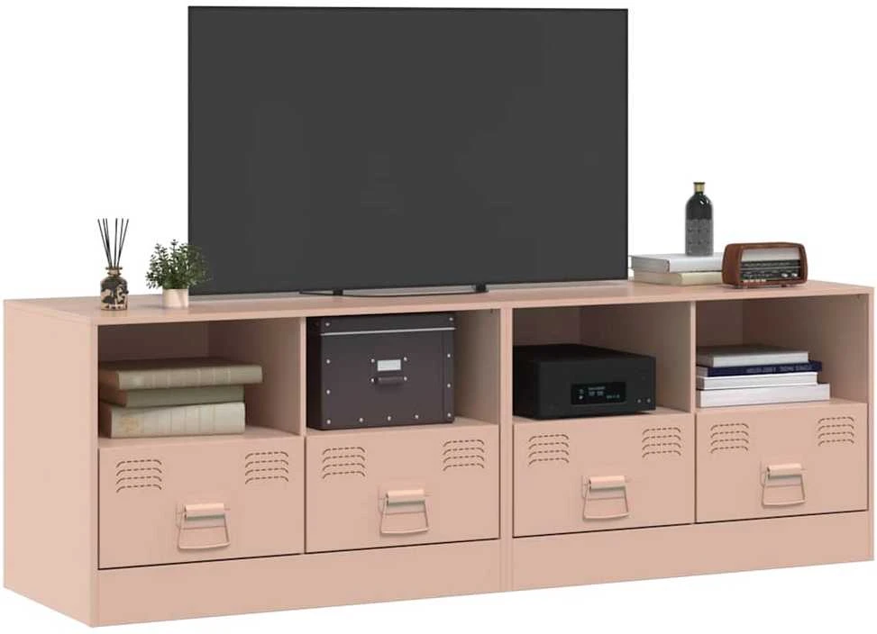 TV staliukas Televizoriaus spintelės, 2vnt., rožinės, 67x39x44cm, plienas