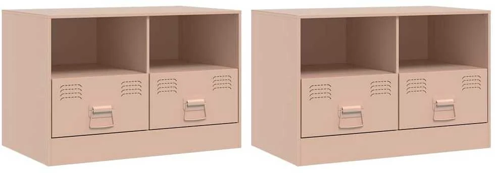 TV staliukas Televizoriaus spintelės, 2vnt., rožinės, 67x39x44cm, plienas
