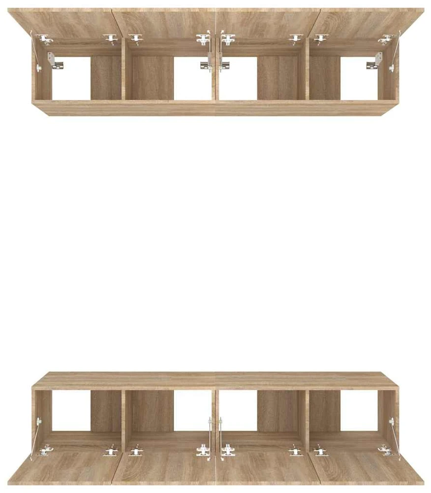 TV staliukas Televizoriaus spintelės, 4vnt., ąžuolo, 80x30x30cm, mediena