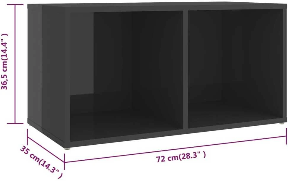 TV staliukas Televizoriaus spintelės, 4vnt., pilkos, 72x35x36,5cm, mediena