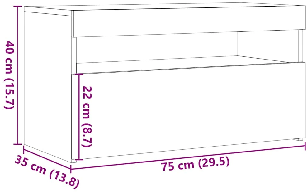TV staliukas Televizoriaus spintelės su LED, 2vnt., artisano, mediena