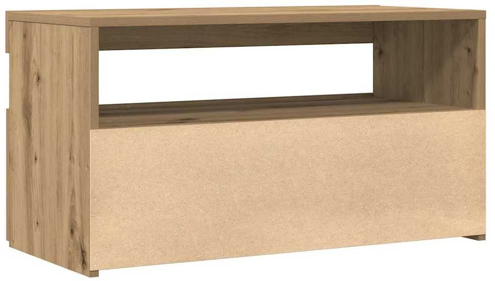TV staliukas Televizoriaus spintelės su LED, 2vnt., artisano, mediena