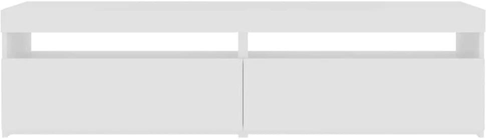 TV staliukas Televizoriaus spintelės su LED, 2vnt., baltos, 75x35x40cm