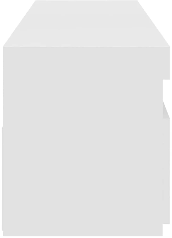 TV staliukas Televizoriaus spintelės su LED, 2vnt., baltos, 75x35x40cm