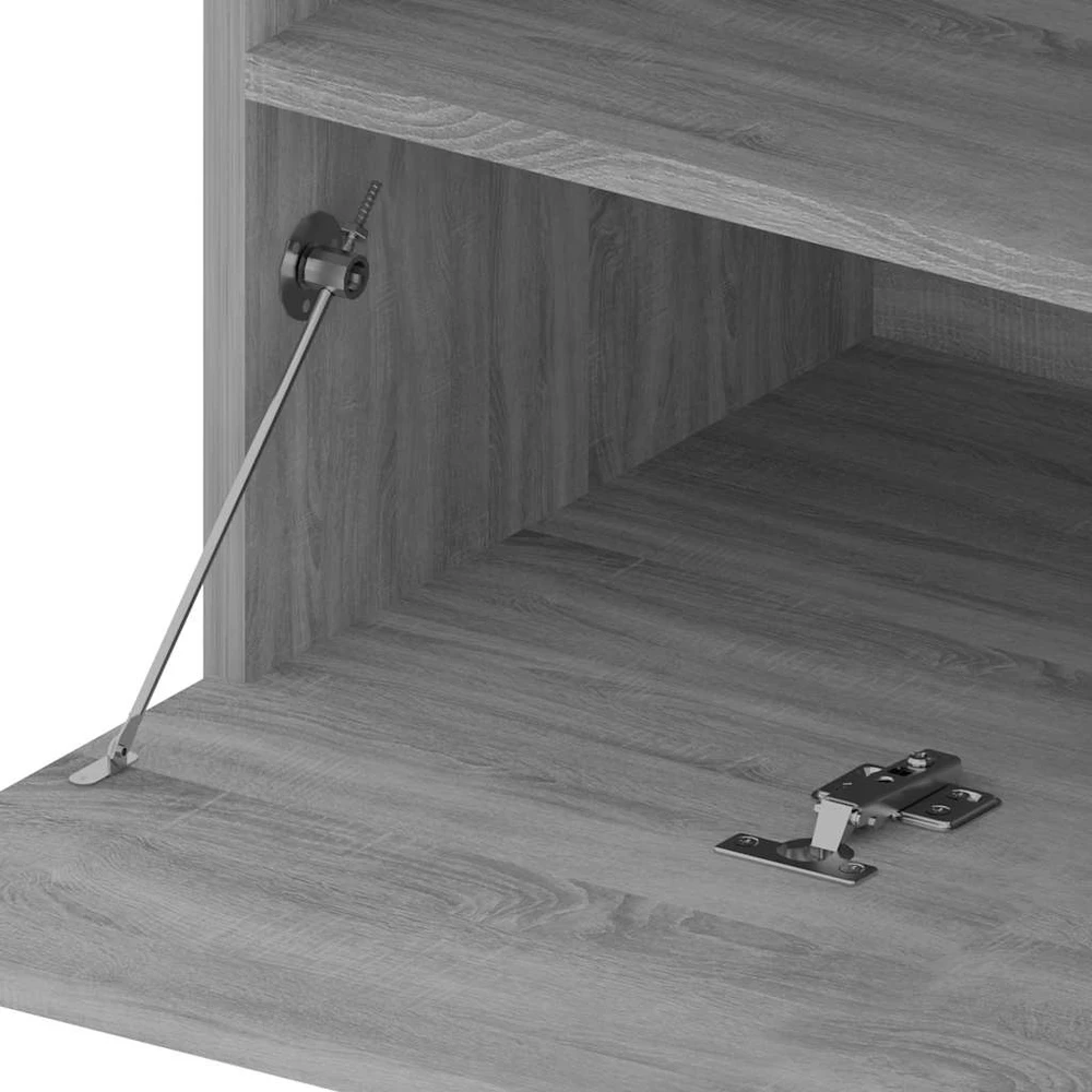 TV staliukas Televizoriaus spintelės su LED, 2vnt., pilkos, 75x35x40cm