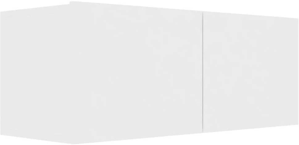 TV staliukas Televizoriaus spintelių komplektas, 3 dalių, baltas, mediena