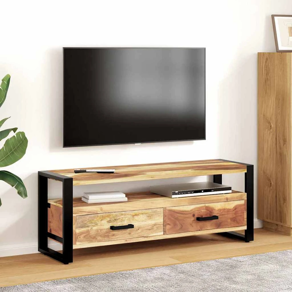 TV staliukas Televizoriaus staliukas, 120x35x45cm, mediena su medaus apdaila