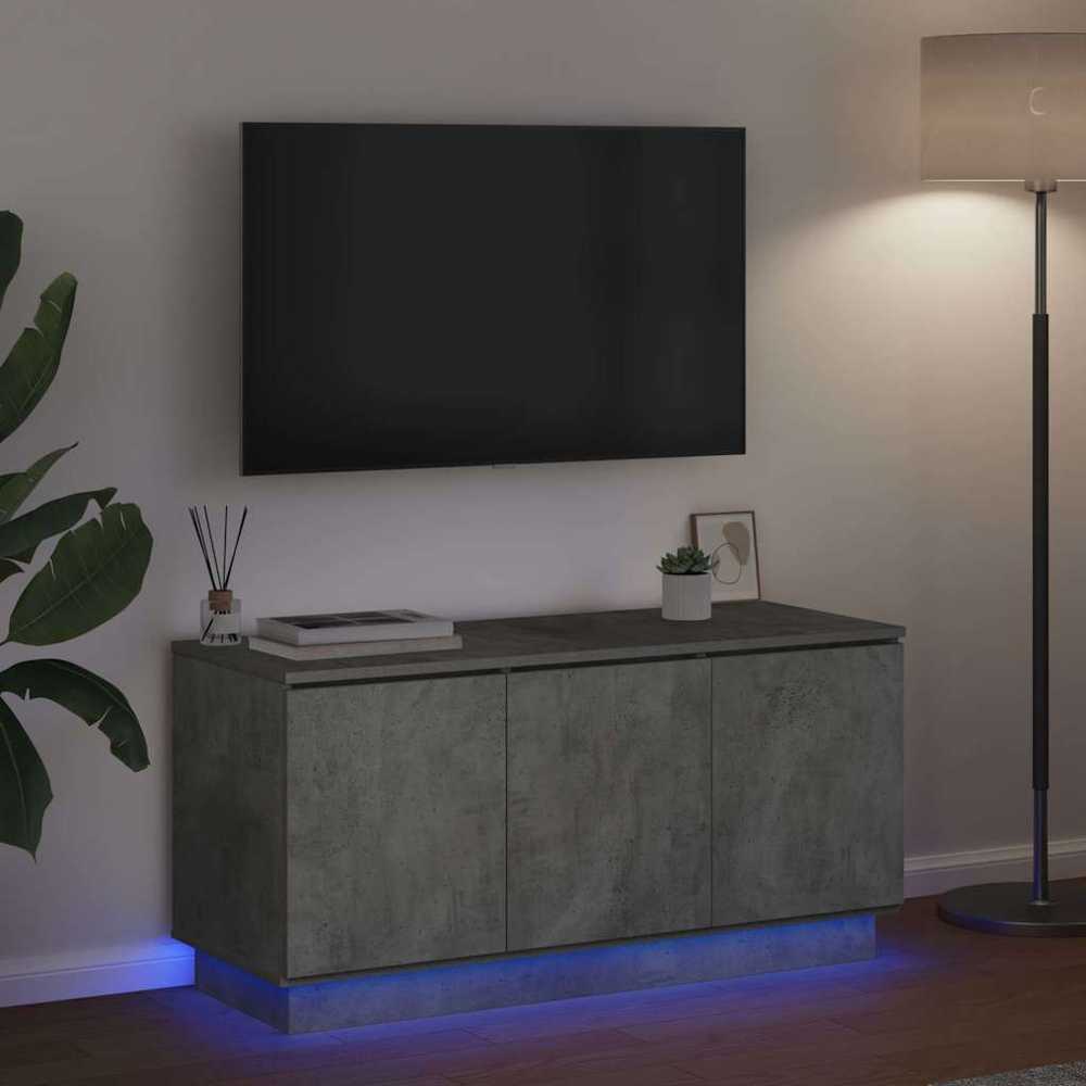 TV staliukas Televizoriaus spintelė 100 x 38 x 49 cm Betono pilka