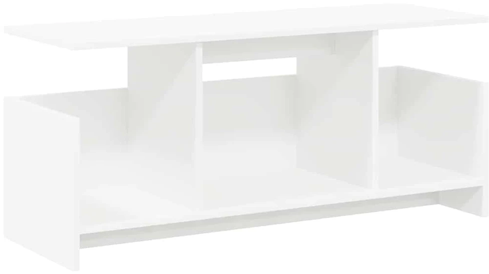 TV staliukas Televizoriaus stovas 102 x 35 x 45 cm Balta Apdirbta mediena