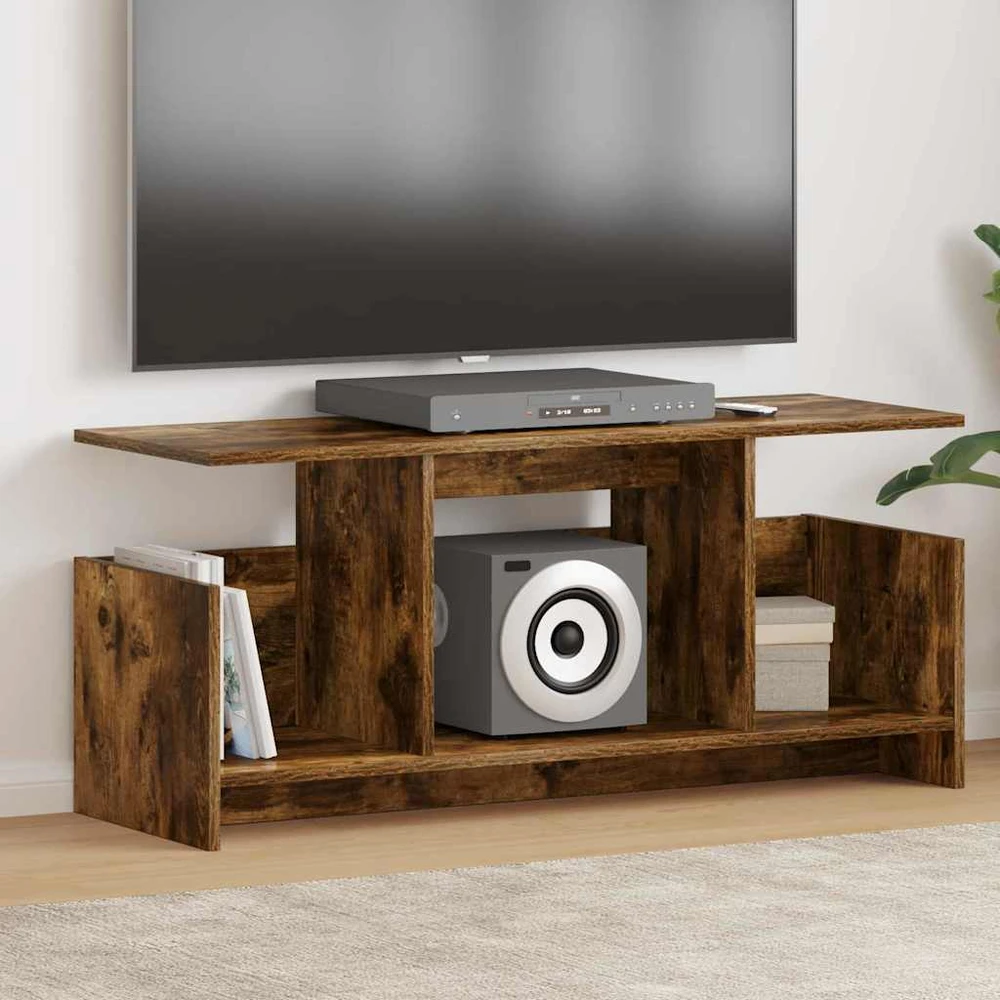TV staliukas Televizoriaus stovas 102 x 35 x 45 cm Rūkyta ąžuolas