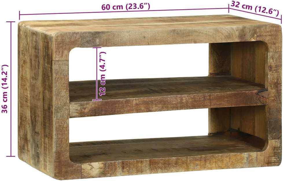 Televizoriaus spintelė 60 x 32 x 36 cm Mango medienos masyvas