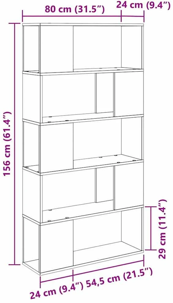 TV staliukas TV spintelių komplektas 80 x 24 x 156 cm Ruda Apdirbta mediena