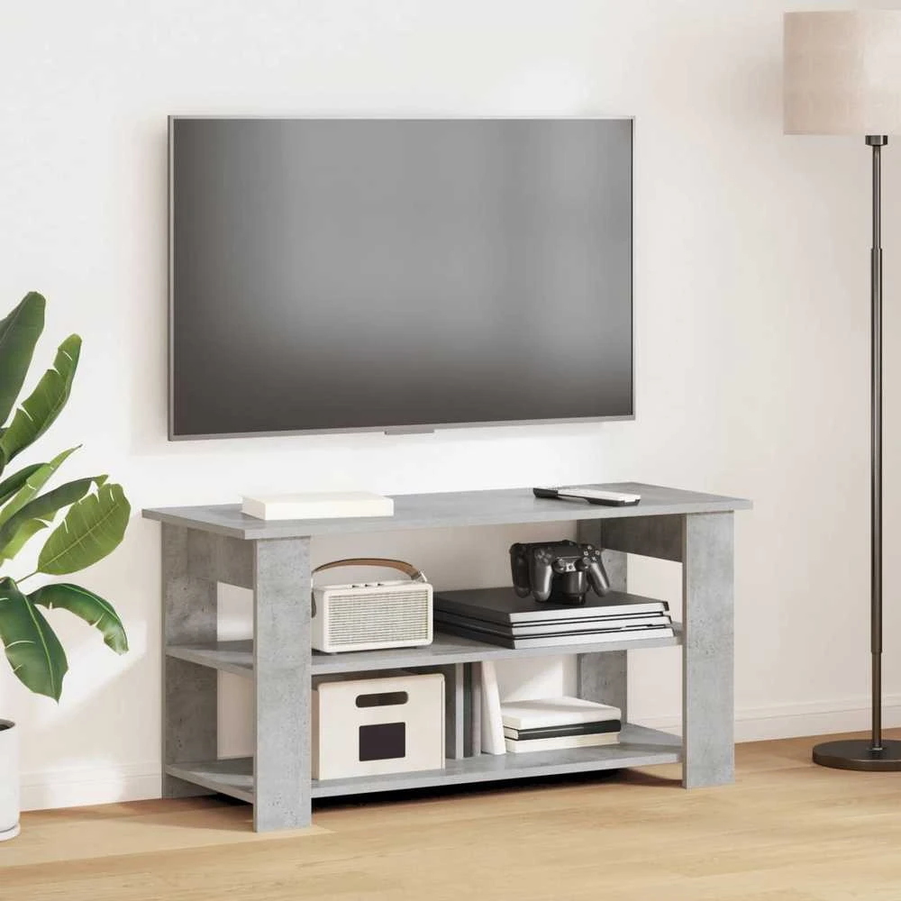 TV staliukas Televizoriaus stovas Betono pilka 100 x 40 x 50 cm
