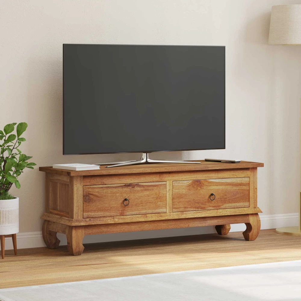 TV staliukas Televizoriaus stovas su stalčių Natūrali 110 x 35 x 40 cm