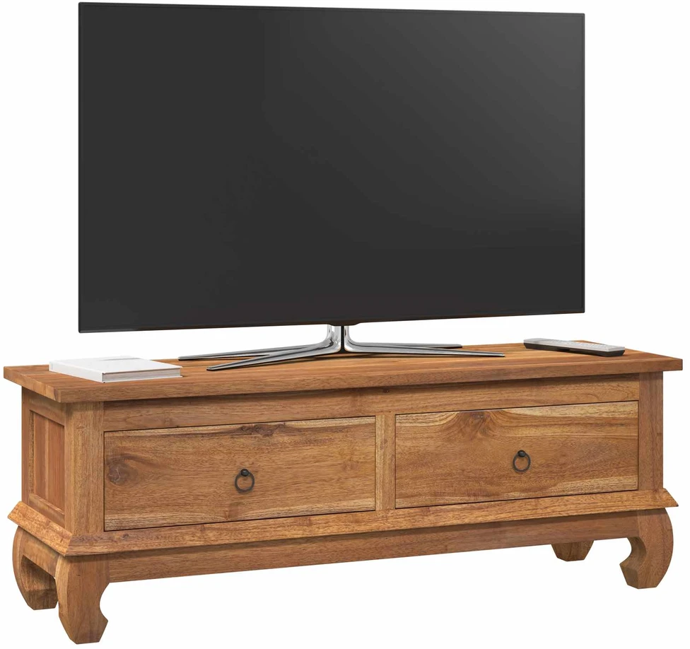 TV staliukas Televizoriaus stovas su stalčių Natūrali 110 x 35 x 40 cm