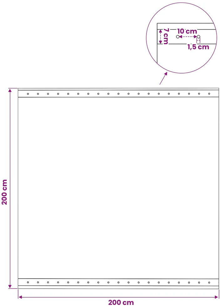 Tent su kilpom 2 vnt. Žalia 2 x 2 m 260 gsm PE