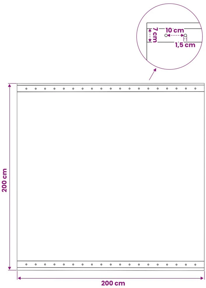 Tent su kilpom 2 vnt. Žalia 2 x 2 m 260 gsm PE