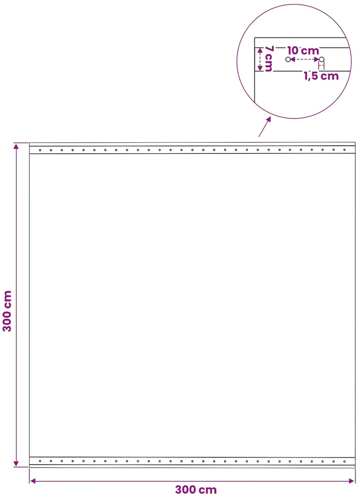 Tent su kilpom 2 vnt. Žalia 3 x 3 m 260 gsm PE