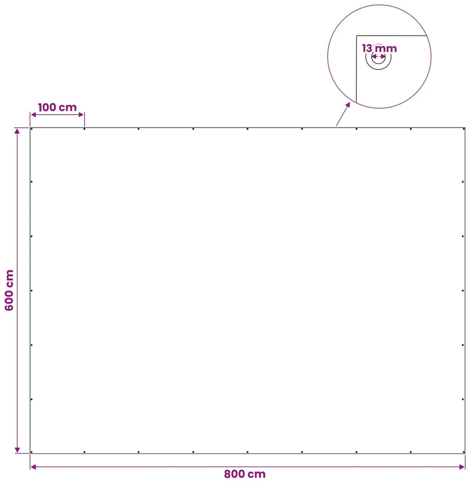 Tent su kilpom Balta 6 x 8 m 180 gsm PE