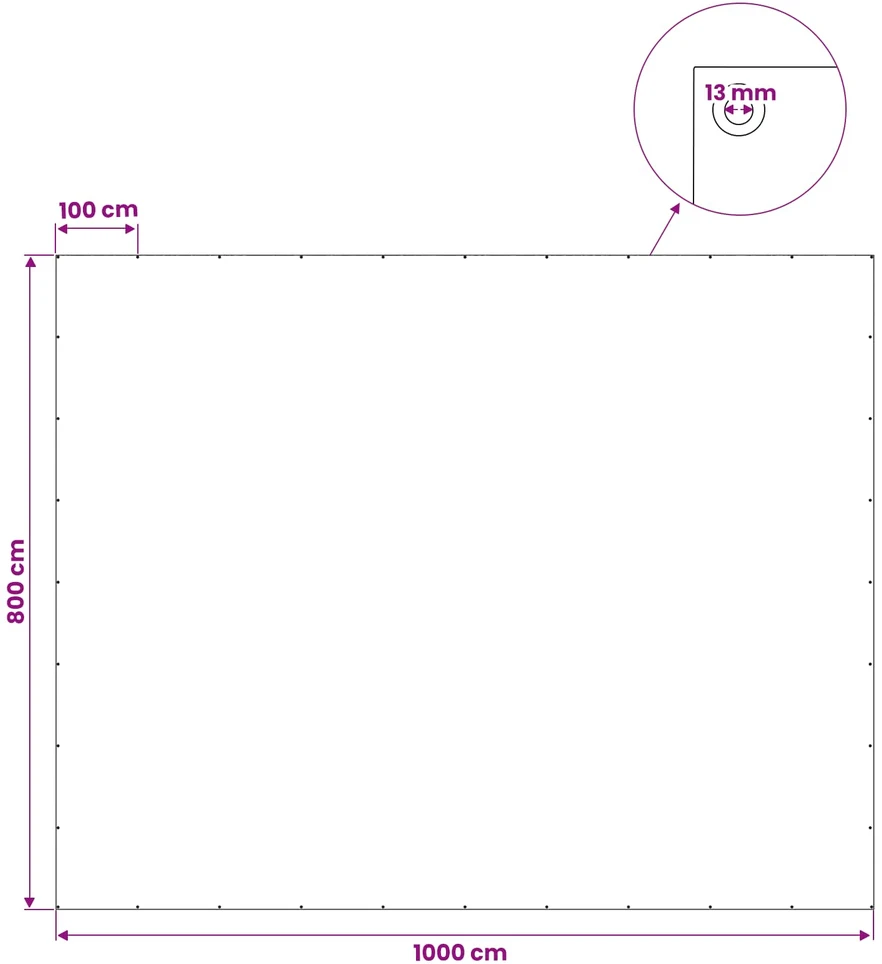 Tent su kilpom Balta 8 x 10 m 90 gsm PE